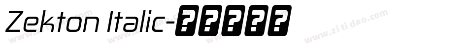 Zekton Italic字体转换